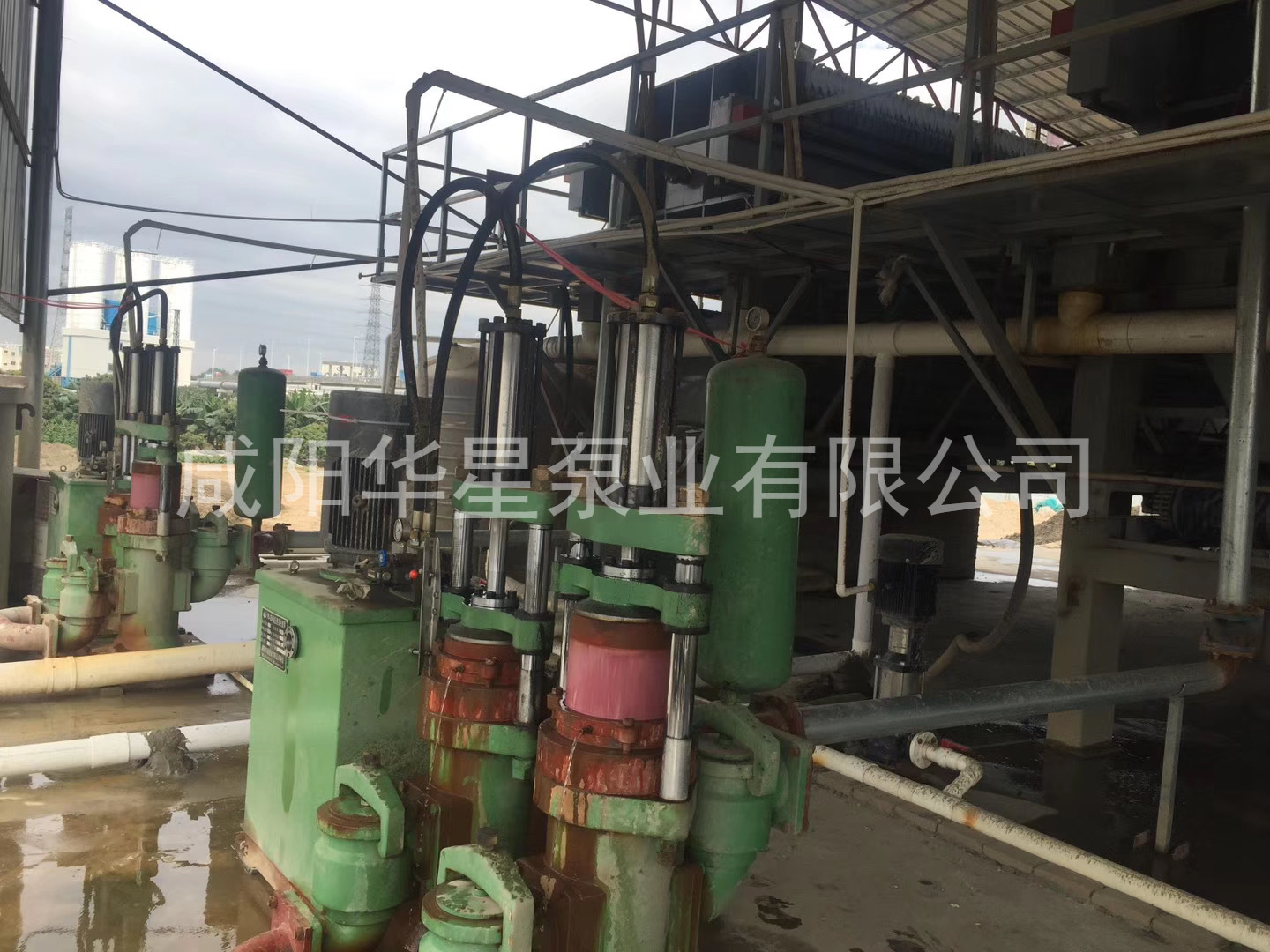 柱塞泥漿泵河道調蓄池河道清淤案例現場